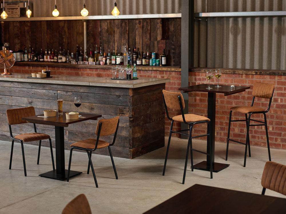 Solid Wood Dining Table with Metal Legs – Modern & Durable Custom Kitchen Dining Table